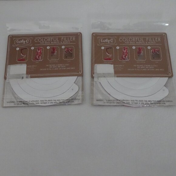 Gift Bag Filler No Mess Reusable For FOUR Bags Baskets Boxes Red White Silver - Picture 6 of 10